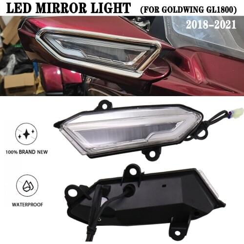 Gold Wing Motorcycle LED Front Side Rearview Mirror Turn Signal Indicator Light For Honda Goldwing GL1800 GL 1800 F6B 2018-2021