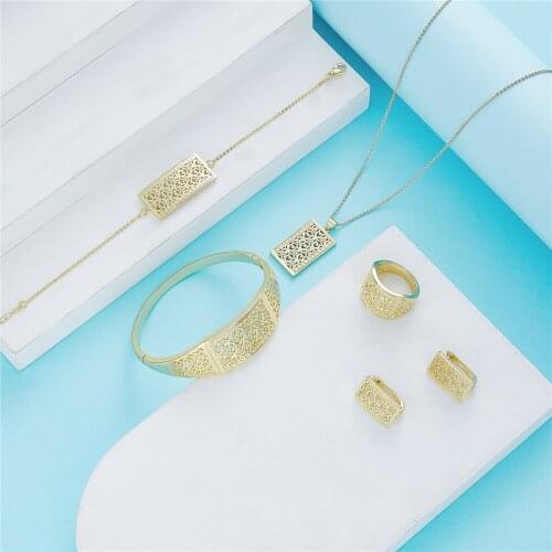 2021 Apr Morocco hot selling accessories wedding jewelry set for women traditional jewelry set copper high quality jewelry set