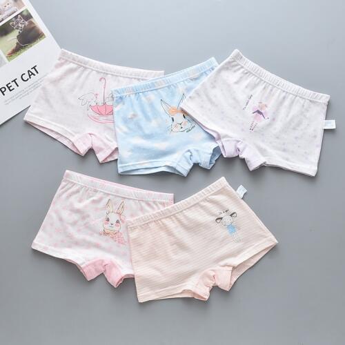 HPBBKD 5Pcs/lot Girls Cotton Boxer Briefs Girl Panties Girls Boxer Shorts Childrens Panties Kids Underwear For 2-14 Years GU215