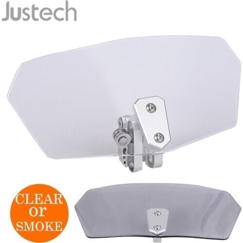 Justech Universal Motorcycle Windscreen Deflector Motorbike Windshield Windscreen For Racing Motor Small Windshields Brand New