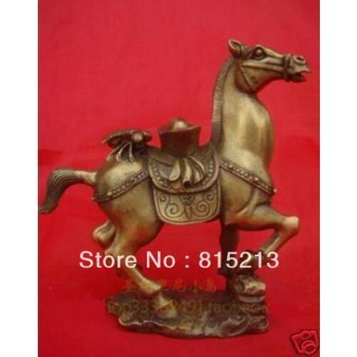Wang 000122 Vintage Chinese Bronze Horse Figurine Statue 6"High