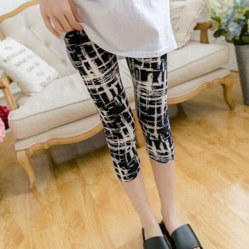 VIIANLES Women Fashion Plaid Printing Leggins High Waist Leggings Cropped Pants Sports Gym Running Fitness Leggings Wholesale