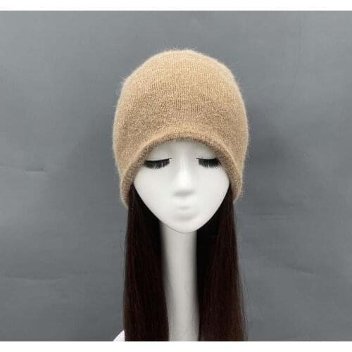 Winter Long Wool Rabbit Hat Without Flanging Rabbit Wool Hat High Quality Casual Hat Fashion Unisex Cap Outdoor