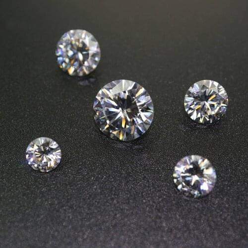 1Pcs 3-15MM Round Moissanite Stone Faceted Imitated Diamond Loose Gemstone for DIY Engagement Ring D Color VVS1 4110160