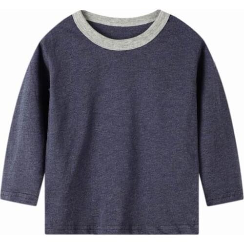 Jumping Meters 2-7Years Cotton Boys T-Shirt Spring Autumn Children Kids Long Sleeve Shirts Fashion Babys Solid Color Tops