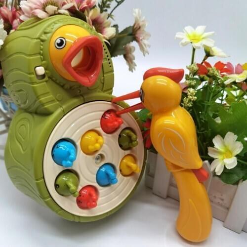Baby Educational Toy Woodpecker Birds Chicks Catching Insect Eating Worm Game