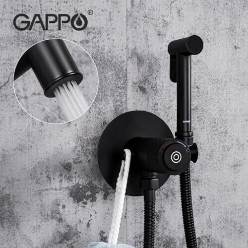 Gappo Black Faucet Bidets Brass Bidet Faucet Muslim Ducha Hygienic Shower Solid Shower Hot Cold Water Mixer Tap Toilet Faucet