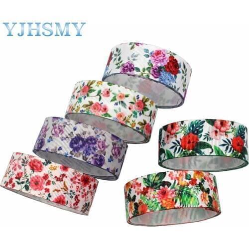 L-20716-675 1"(25mm) 10yards flower series Cartoon grosgrain ribbons,bow cap accessories party Gift wrap DIY handmade materials