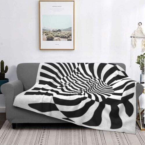 Zebras By Victor Vasarely Blankets Flannel Spring Autumn Modern Art Multi-function Warm Throw Blanket for Home Couch Bedspreads
