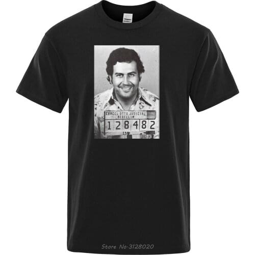 Pablo Escobar Male T-Shirt Colombian Drug Lord Men Tshirts High Quality Cotton T Shirt Funny Streetwear Casual Top Man Tee Shirt
