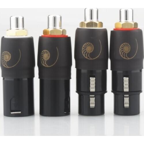 4pcs XLR to RCA Female Socket Adapter plated Red RCA plug for HIFI Audio connector XLR to RCA Female Male Plug ,Adapter
