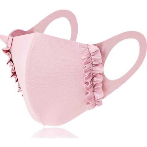 Halloween Cosplay Pink Mask Summer 2021 Ice Silk Adult Fashion Designer Bandana Reusable Mascarillas For Face Cosplay Masque