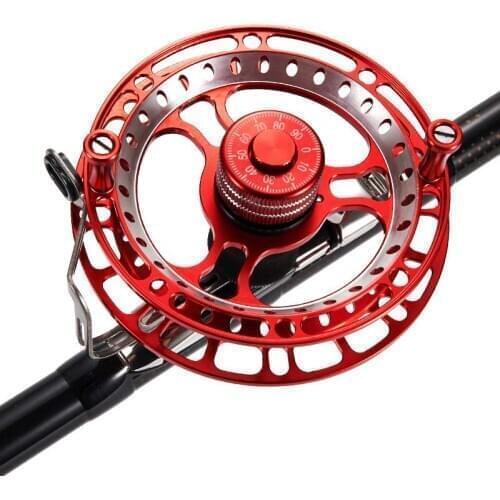 Rock Wedkarstwo Coil Full Metal Fly Fishing Reel 2 1BB Fish Line Wheel 1:1 Gear Ratio Hand Brake Wheel Carretilha De Pesca