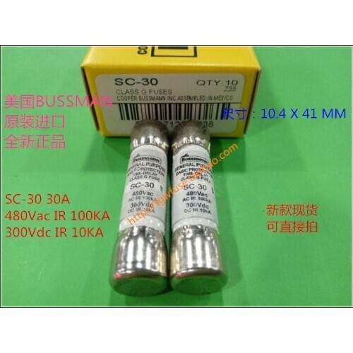 SC-30 Time Delay delay fuse 10.4X41MM 30A480VAC brand new