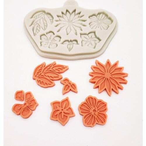 Flower Silicone Mold Fondant Chocolate Resin Sugarcraft Mold For Pastry Cup Cake Decorating Kitchen Tool