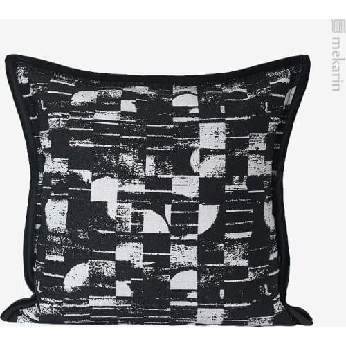 Nordic Living Room Sofa Cushion Ink Car Pillow Fashion Cushion Cover Office Cushion High-end Home Decoration Accessories