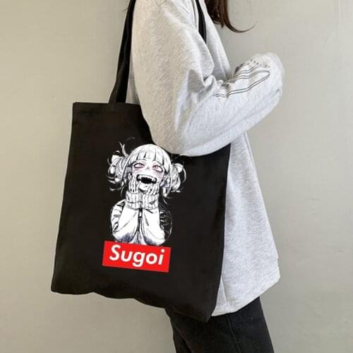 My Hero Academia bag shopping Bag manga Graphic Canvas Shoulder Bag boku no hero academia Female Harajuku Tote Shopper Bag anime