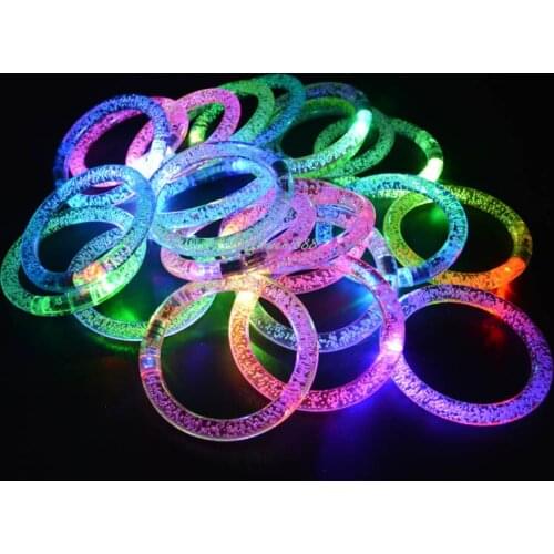 Flash Bracelet LED Light Emitting Party Childrens Toys Luminous Glow Bracelet Colors wedding birthday Halloween