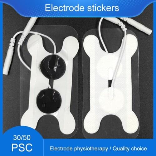 Button-style Tail Non-woven Physiotherapy Throat Massage Dysphagia Electrode Sticker for Low Frequency Instrument TNES Machine