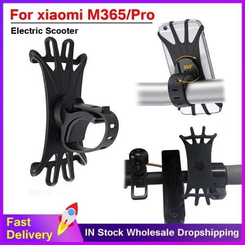 Universal Silicone Bicycle Scooter Phone Holder For xiaomi M365 Pro Max for Max G30 Mobile Phone Mount Band Scooter GPS Clip