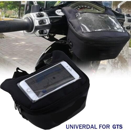 Motorcycle Waterproof Scooter Front Handlebar Storage Bag Mobile Phone Navigation Package Front Bag For Vespa GTV GTS 300 250