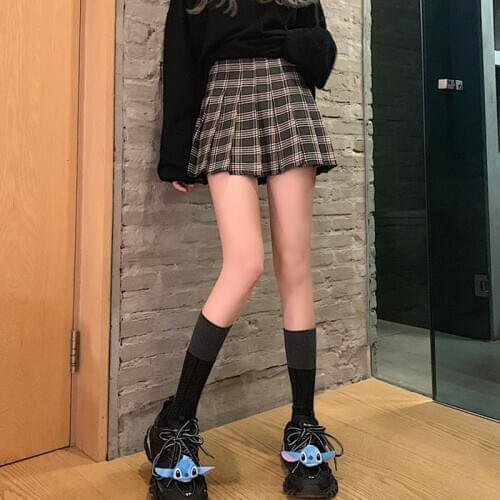 Spring Plaid Goth Skirts Women Sexy High Waist Short Y2k Skirts Female High Street Harajuku Streetwear Korean Skirts Women 2021