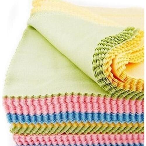 100 Pcs Microfiber Mixed Color Screen Camera Lens Glasses Square Cleaning Cloth