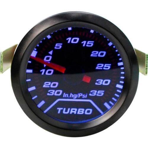 2" 52mm Car Turbo Boost Gauge PSI Smoke Dial Blue LED Light Interior Car Meter Car gauge