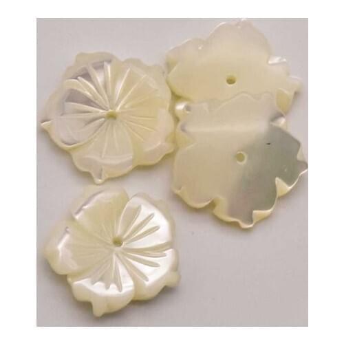 2 Pcs/Lot 14mm Petal Shape Shell Flower For Making Brooch Bracelet Diy Jewelry Accessory Bulk Items Wholesale Lots JA0217