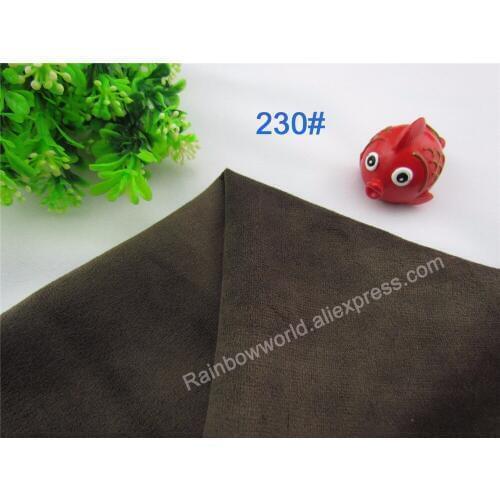 230# brown Super soft velvet fabric microfiber velboa hair height 0.5-1.5mm for DIY stuffed toy blanket pillows(10 pieces)