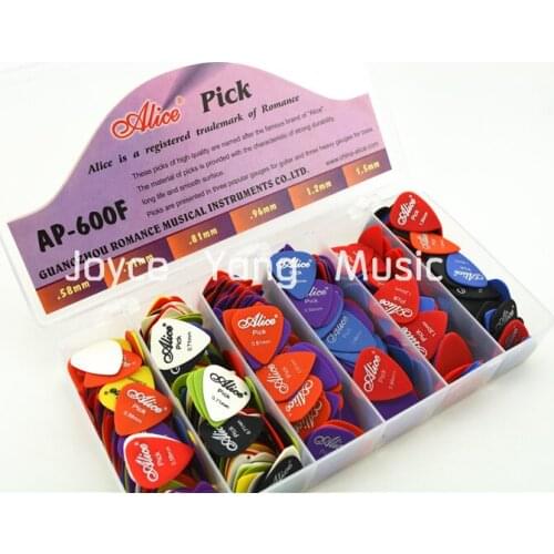 Lots of 600pcs Alice Sandblast Matte Nylon Acoustic Electric Guitar Picks Plectrums With Original Box Free Shipping Wholesales