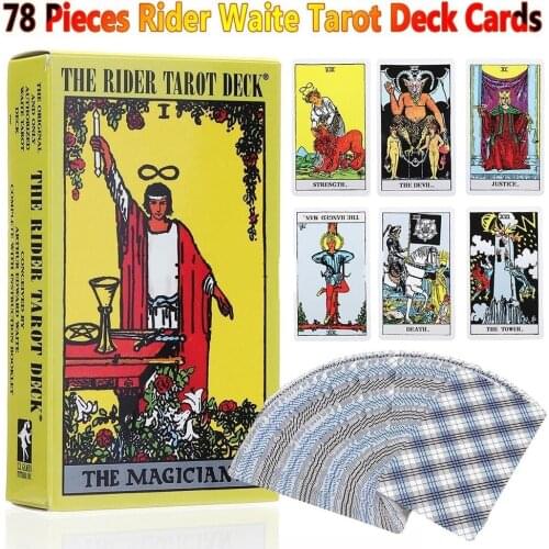 78 Pieces Tarot Deck Cards English Full Version Radiant Tarot Cards Guidance Divination Fate Oracle Party Deck Board Game Ins