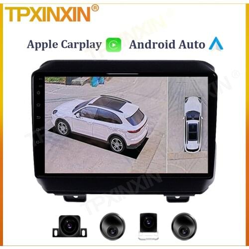 6+128G For Jeep Wrangler 4 JL 2018 2019 Android 10 Car Radio Tape Recorder Multimedia Video Player Navigation GPS 360 Camera