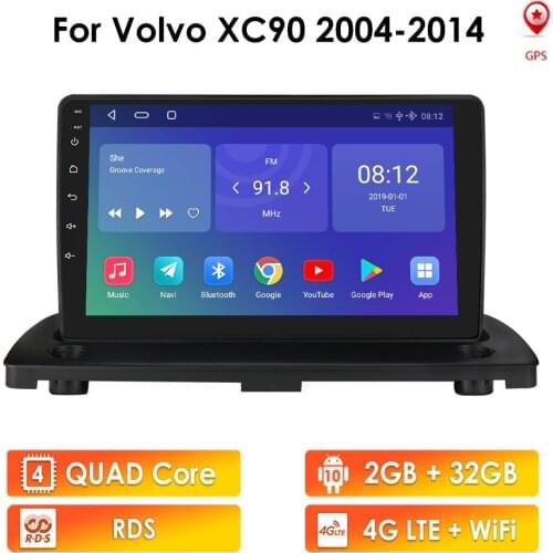 OSSURET Car Radio for Volvo XC90 2004 - 2014 9 Inch Android Car Stereo Multimedia Video Player GPS Navigation 2 Din Android Auto