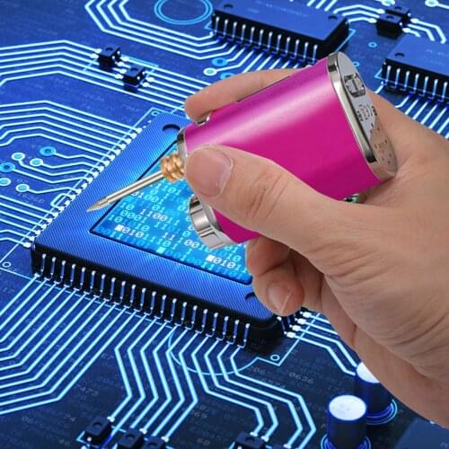 1W-75W Adjustable Wireless Battery Soldering Iron USB Rechargeable Soldering Iron 100-400℃ Temperature Adjustable Welding Tool