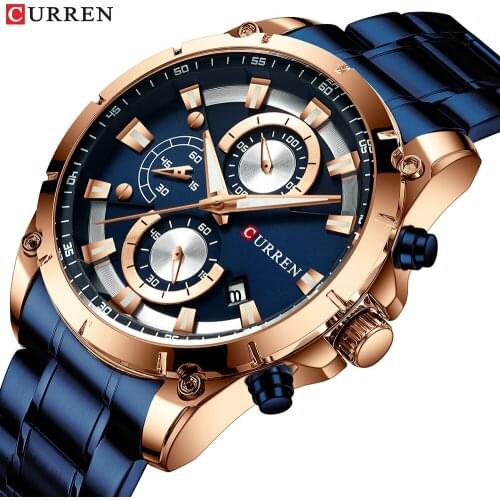 CURREN 8360 Top Luxury Men Watch New Stainless Steel Business Watches Men Wrist Waterproof Quartz Wristwatches Montre Homme