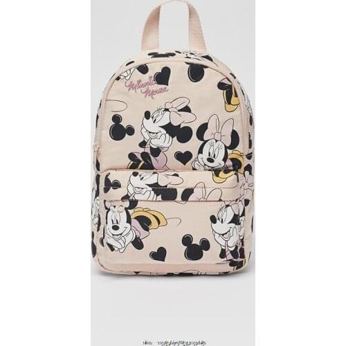 Disney Mickey Mouse Backpack Spring Autumn Bag Mickey Minnie Mouse Donald Daisy Duck Backpack for Kids Girls Birthday XMAS Gifts