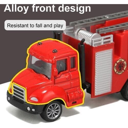 Children Pull Back Mini Alloy Car Fire Extinguishing Truck Model Vehicle Toy Gift For Kids Boys