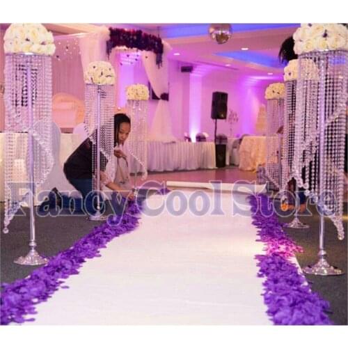 Wedding Centerpiece Crystal Pillar Flower Stand Road Leads 120cm