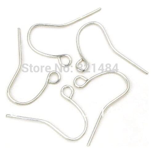 Hot Sale Bulk 2000pcs 21mm Silver plated metal French Earring Hook Wires Earwire Jewelry Findings