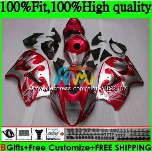 Injection For SUZUKI Hayabusa GSXR 1300 GSXR-1300 57BS.301 GSXR1300 08 13 14 15 16 2008 2013 Red silver 2014 2015 2016 Fairing