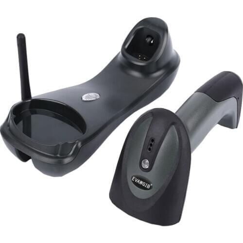Laser Barcode Scanner 1D Laser 433MHz Wireless Barcode Reader with 650nm Visible Laser Diode