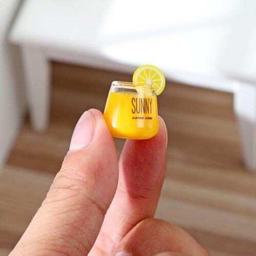 Miniature Nordic Glass Ice Drink Glass OB11 Dollhouse Furnishings Drink Small Food Play Accessories Mini Toy