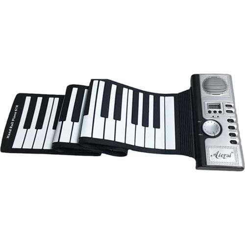 Aiersi 49 61 88 Keys Roll Up MIDI Flexible Electronic Piano Silicone Portable Foldable Soft Finger Keyboard Musical Instruments