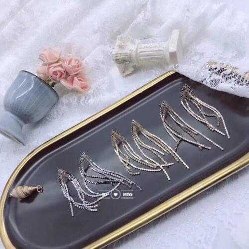 New Retro Gold Silver Color Long Hanging Earrings For Women Metal Tassel Ethnic Drop Earrings Hip Hop Street Jewelry Accessories