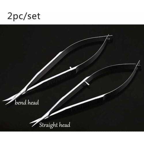 Ordinary stainless steel Ophthalmic Instrument 12.5 cm micro scissor, Straight/ bend head Conjunctiva scissor,Speculums tweezer