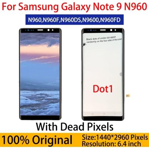 Note9 Original LCD No Frame For SAMSUNG Galaxy Note 9 LCD SM-N960D N960S Display and Touch Screen Digitizer Assembly With Defect