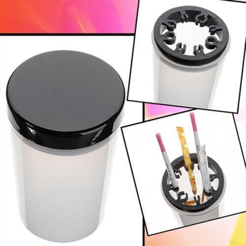 8 Holes UV Acrylic Gel Pen Pot Cleanser Cup Equipment Bottle Tools Nail Art Manicure Brush Cleaner Plastic Holder Case