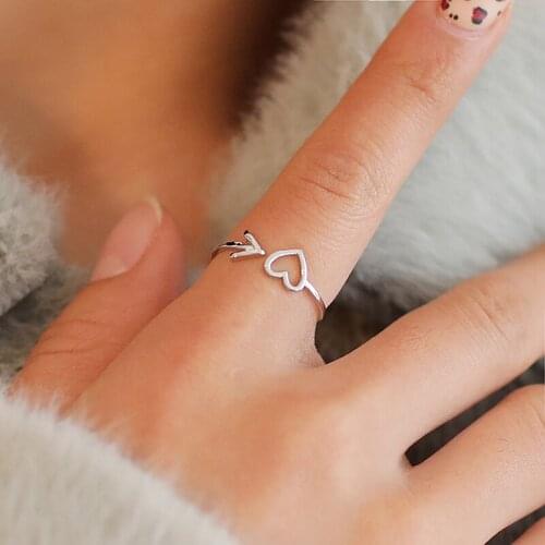 Vintage Bohemian Heart Round Knuckle Joint Rings Set For Women Gold Finger Rings Jewelry Wedding 2021 New