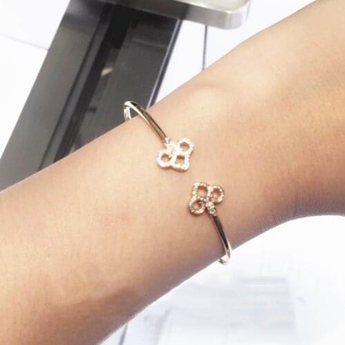 1:1 925 Sterling Silver European And American Classical Style Exquisite Iris Flower Bracelet, Valentines Day Jewelry Gift